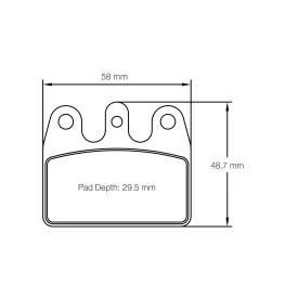 Pagid Racing 5100 K1 E5100K1 - shape 5100 drawing
