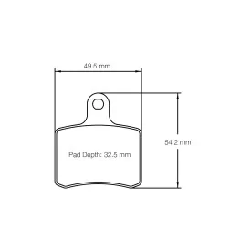 Pagid Racing 5103 K2 E5103K2 - shape 5103 drawing