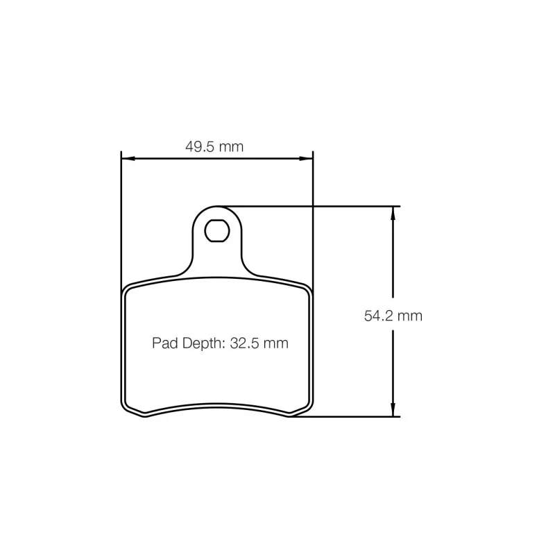 Pagid Racing 5103 K2 E5103K2 - shape 5103 drawing Pagid Racing 5103 K2 E5103K2 - shape 5103 drawing