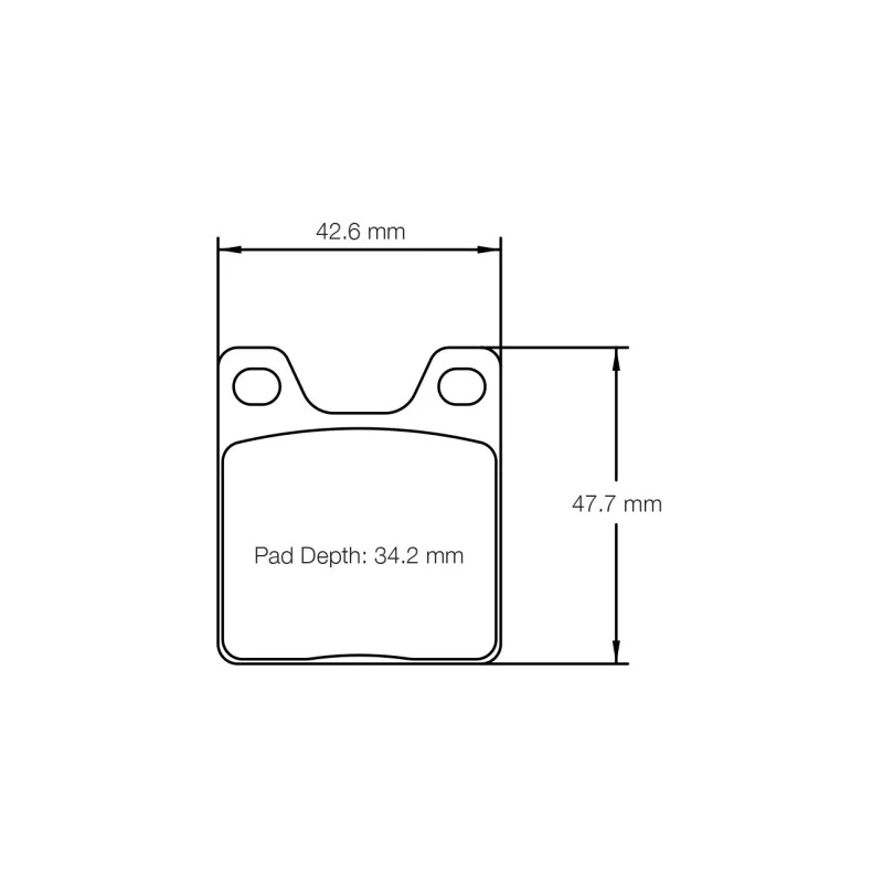 Pagid Racing 5104 K2 E5104K2 - shape 5104 drawing Pagid Racing 5104 K2 E5104K2 - shape 5104 drawing