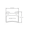 Pagid Racing 5105 K2 E5105K2 - shape 5105 drawing