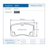 Pagid Racing 8006 RSC1 E8006RSC1 - dessin forme 8006