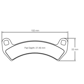 Pagid Racing 6001 UTV1 E6001UT1 - Zeichnung Form 6001