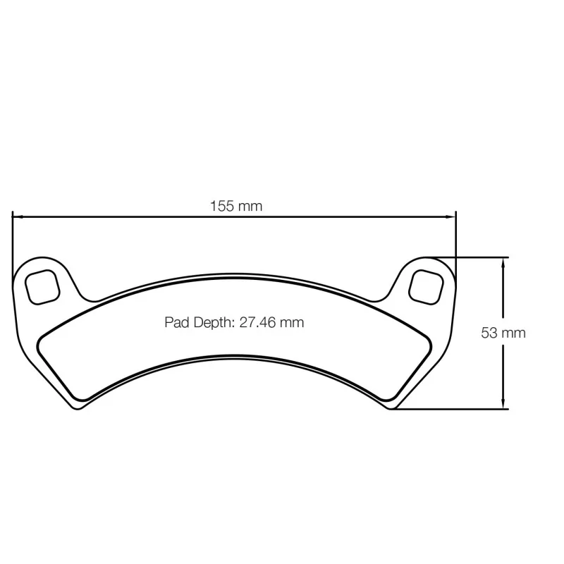 Pagid Racing 6001 UTV1 E6001UT1 - Zeichnung Form 6001