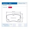 Pagid Racing 8006 RST3 E8006RST3 - Zeichnung Form 8006