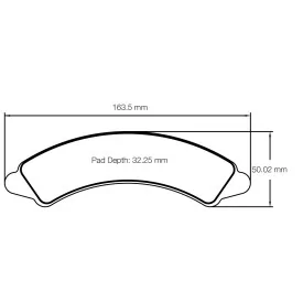 Pagid Racing 6002 UTV2 E6002UT2 - Zeichnung Form 6002