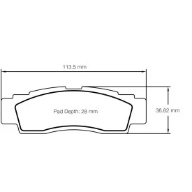Pagid Racing 6003 UTV1 E6003UT1 - Zeichnung Form 6003