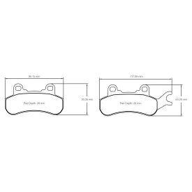 Pagid Racing 6005 UTV2 E6005UT2 - Zeichnung Form 6005
