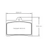 Pagid Racing 6008 UTV1 E6008UT1 - shape 6008 drawing