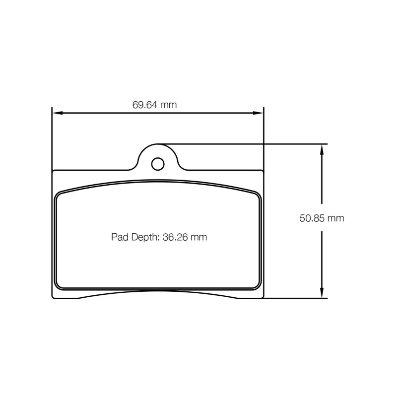 Pagid Racing 6008 UTV2 E6008UT2 - shape 6008 drawing Pagid Racing 6008 UTV2 E6008UT2 - shape 6008 drawing