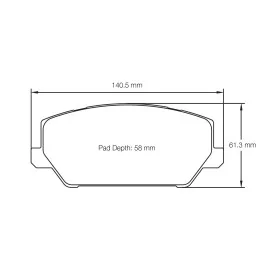 Pagid Racing 7034 RSL2 E7034RSL2 - Zeichnung Form 7034