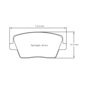 Pagid Racing 7035 RSL2 E7035RSL2 - Zeichnung Form 7035
