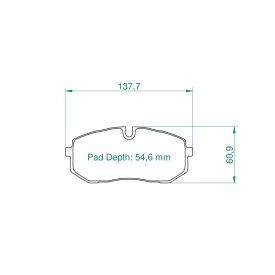 Pagid Racing 7036 RSL29 E7036R29 - Zeichnung Form 7036