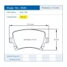 Pagid Racing 8046 RSL19 E8046R19 - disegno sagoma 8046