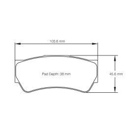 Pagid Racing 8049 RS42 E8049R42 - dessin forme 8049