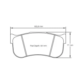 Pagid Racing 8100 RSX E8100RSX001 - Zeichnung Form 8100