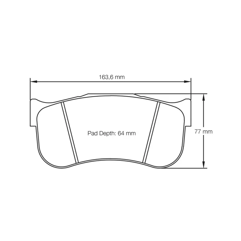 Pagid Racing 8100 RSX E8100RSX001 - dessin forme 8100 Pagid Racing 8100 RSX E8100RSX001 - dessin forme 8100