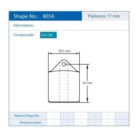 Pagid Racing 8056 RSH29E E8056RSH29E - dessin forme 8056