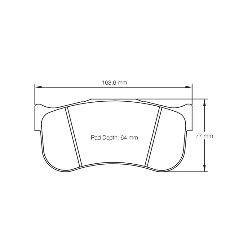 Pagid Racing 8101 RSX E8101RSX001 - disegno sagoma 8101 Pagid Racing 8101 RSX E8101RSX001 - disegno sagoma 8101