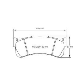 Pagid Racing 8087 RSX E8087RSX001 - dessin forme 8087