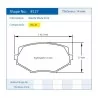 Pagid Racing 8127 RSL29 E8127R29 - disegno sagoma 8127