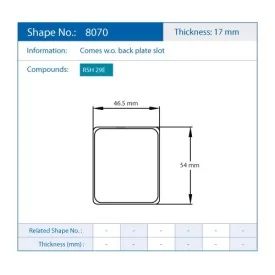 Pagid Racing 8070 RSH29E E8070RSH29E - dessin forme 8070