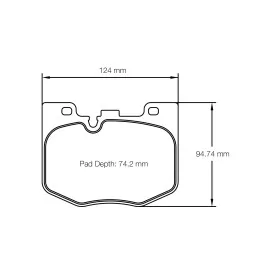 Pagid Racing 8275 RSC1 E8275RSC1 - Zeichnung Form 8275