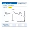 Pagid Racing 8214 RSL29 E8214R29 - disegno sagoma 8214