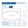 Pagid Racing 8286 RSC1 E8286RSC1 - disegno sagoma 8286