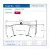 Pagid Racing 8222 RST1 E8222RST1 - disegno sagoma 8222