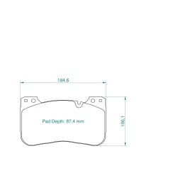 Pagid Racing 8288 RSL29 E8288R29 - disegno sagoma 8288