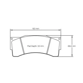 Pagid Racing 8222 RST2E E8222RST2E - shape 8222 drawing