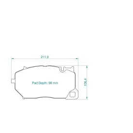 Pagid Racing 8295 RSC1 E8295RSC1 - dessin forme 8295