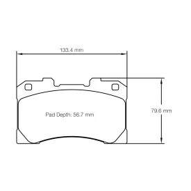 Pagid Racing 8299 RST5E E8299RST5E - Zeichnung Form 8299
