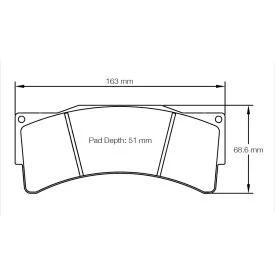 Pagid Racing 8233 RST1 E8233RST1 - Zeichnung Form 8233