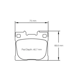 Pagid Racing 8300 RSL29 E8300R29 - dessin forme 8300