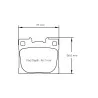 Pagid Racing 8300 RST3 E8300RST3 - Zeichnung Form 8300