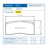 Pagid Racing 8312 RSLD1 E8312RSLD1 - Zeichnung Form 8312