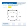 Pagid Racing 8240 RSL29 E8240R29F Avant - dessin forme 8240