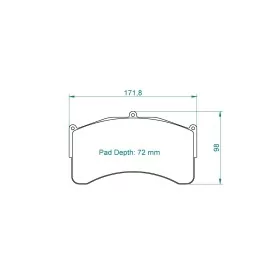 Pagid Racing 8314 RSX E8314RSX001 - shape 8314 drawing