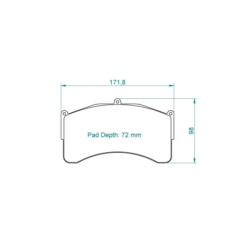 Pagid Racing 8314 RSX E8314RSX001 - disegno sagoma 8314 Pagid Racing 8314 RSX E8314RSX001 - disegno sagoma 8314