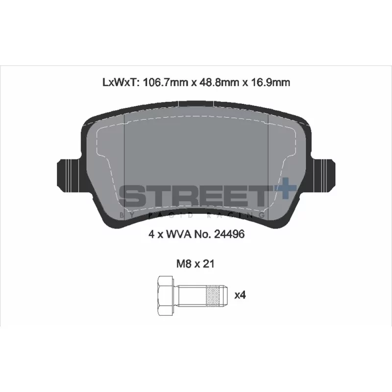 Pagid Street+ T8076SP2001 Pagid Street+ T8076SP2001