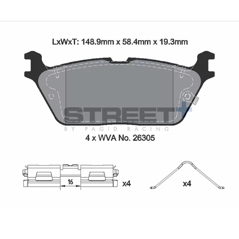 Pagid Street+ T8240SP2001 Pagid Street+ T8240SP2001