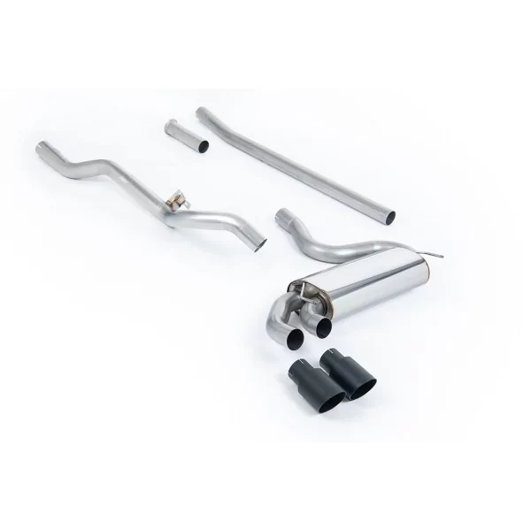 Échappement downpipe-back Milltek MCXAU103 pour Audi Coupe UR quattro 10v Turbo, embouts GT-90 noirs - détail