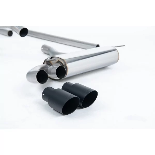 Échappement downpipe-back Milltek MCXAU103 pour Audi Coupe UR quattro 10v Turbo, embouts GT-90 noirs - détail