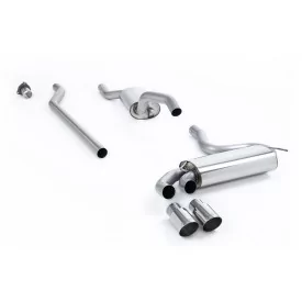 Scarico downpipe-back Milltek MCXAU107 per Audi Coupe UR quattro 20v Turbo, terminali GT-90 lucidi