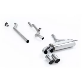 Scarico downpipe-back Milltek MCXAU108 per Audi Coupe UR quattro 20v Turbo, terminali GT-90 lucidi