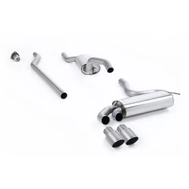 Scarico downpipe-back Milltek MCXAU111 per Audi Coupe UR quattro 20v Turbo, terminali GT-90 in titanio