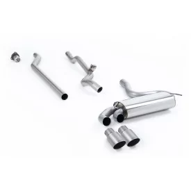 Scarico downpipe-back Milltek MCXAU112 per Audi Coupe UR quattro 20v Turbo, terminali GT-90 in titanio