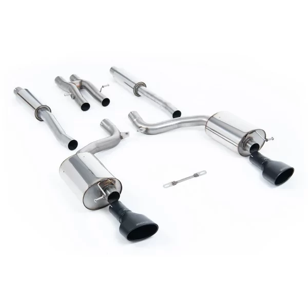 Milltek SSXAU228 cat-back exhaust for Audi RS6 C6 5.0 V10 biturbo quattro, black oval tips - detail